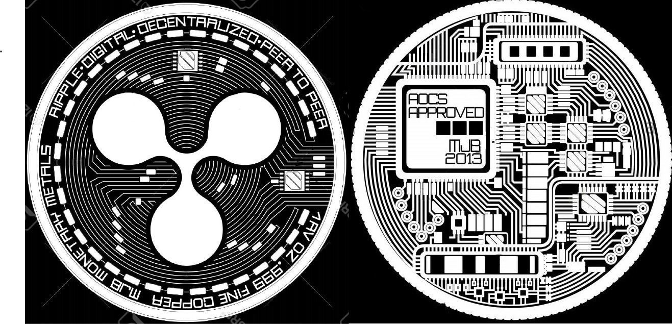 Lowpoly Ripple coin model Low-poly 3D model_5