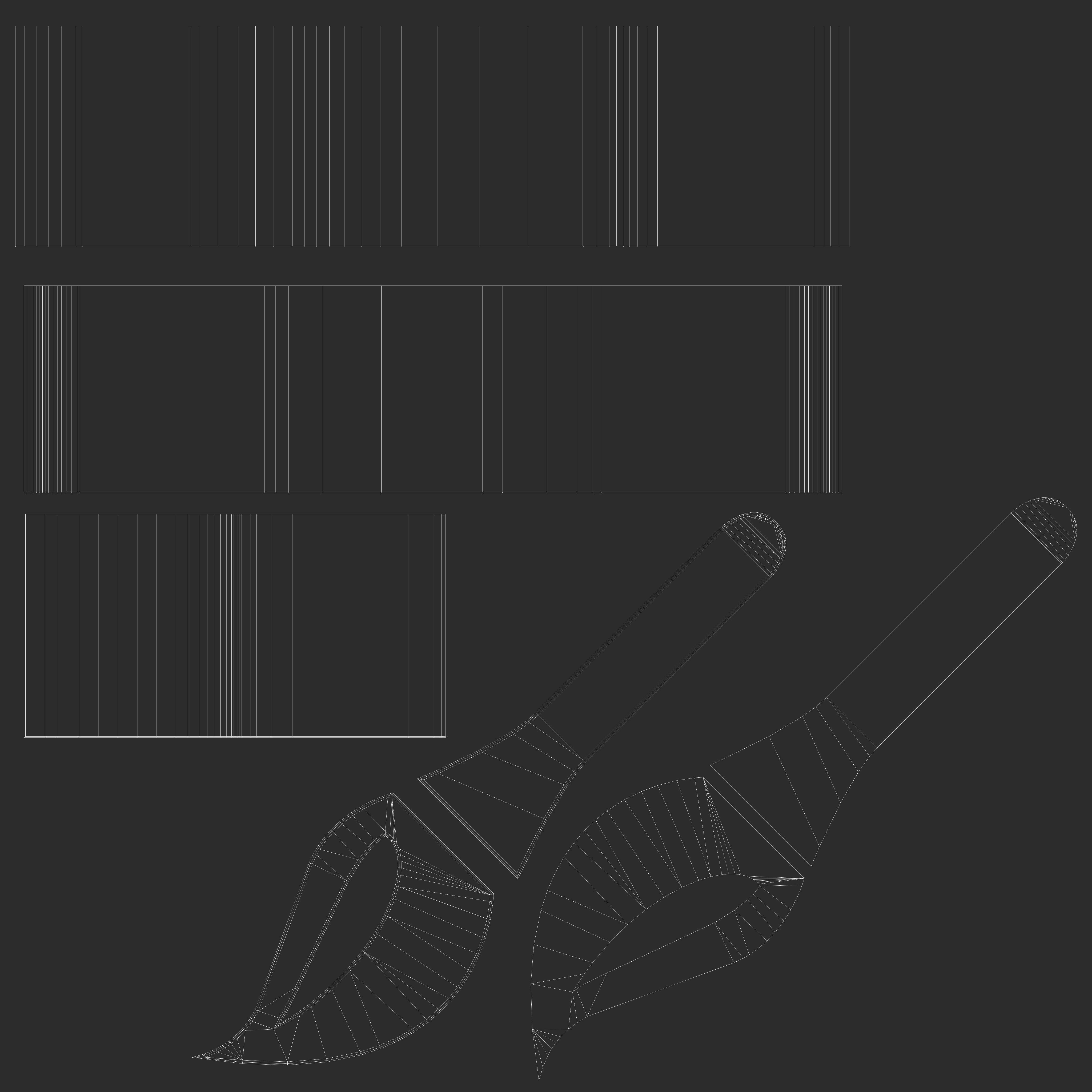 Paintbrush Low-poly 3D model_3