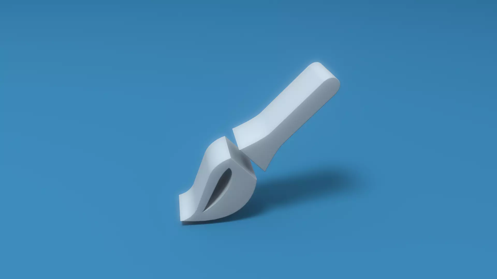 Paintbrush Low-poly 3D model_0