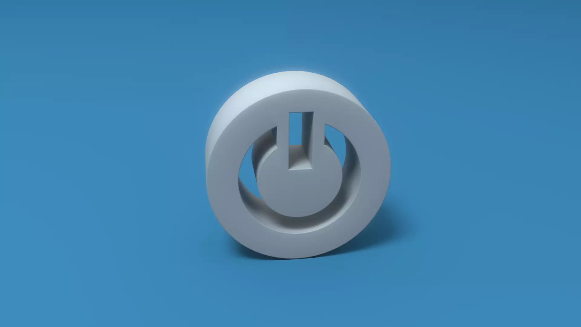Standby power button Low-poly 3D model