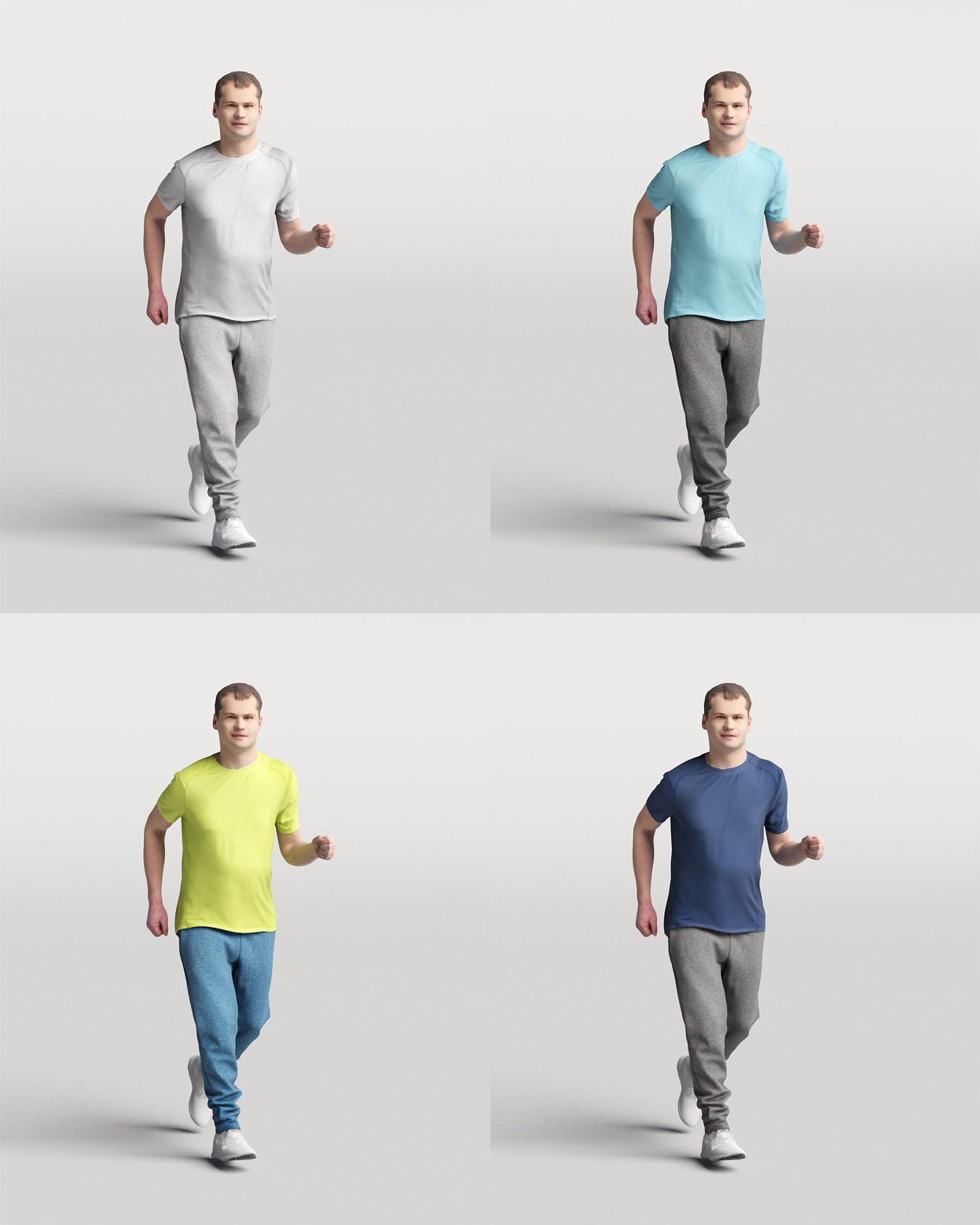 Humano 20-Collection 08 SPORT - JOGGING - SKATE - 20x 3D models  3D model_27