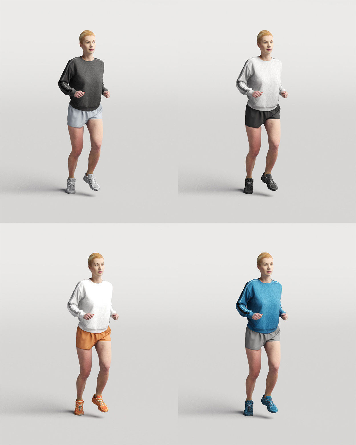 Humano 20-Collection 08 SPORT - JOGGING - SKATE - 20x 3D models  3D model_24