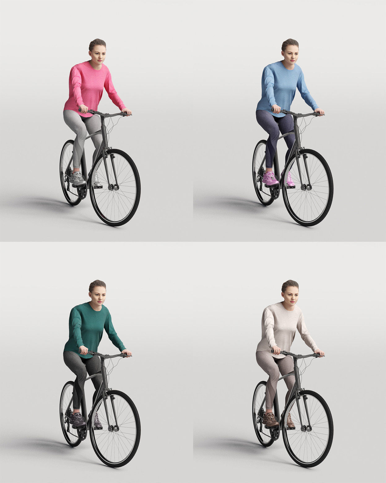 Humano 20-Collection 08 SPORT - JOGGING - SKATE - 20x 3D models  3D model_38