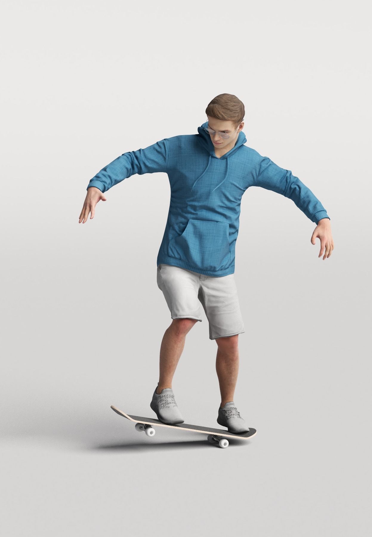 Humano 20-Collection 08 SPORT - JOGGING - SKATE - 20x 3D models  3D model_11