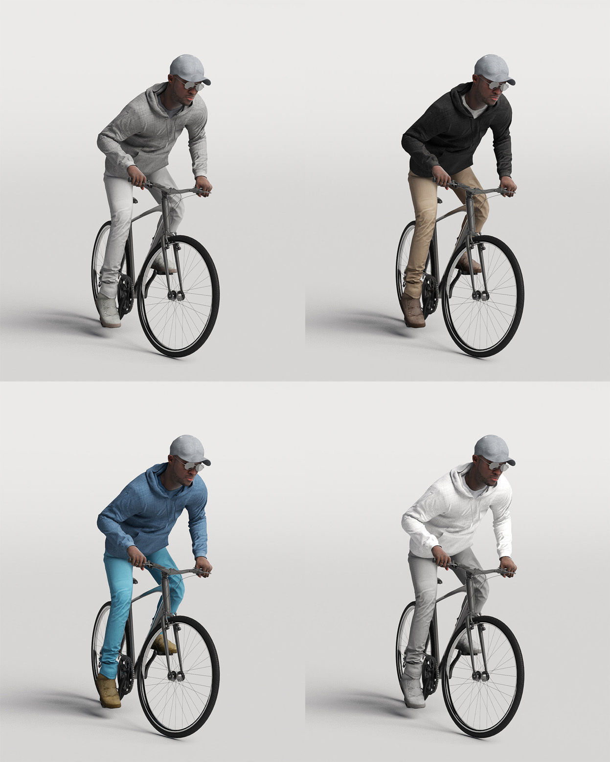 Humano 20-Collection 08 SPORT - JOGGING - SKATE - 20x 3D models  3D model_37