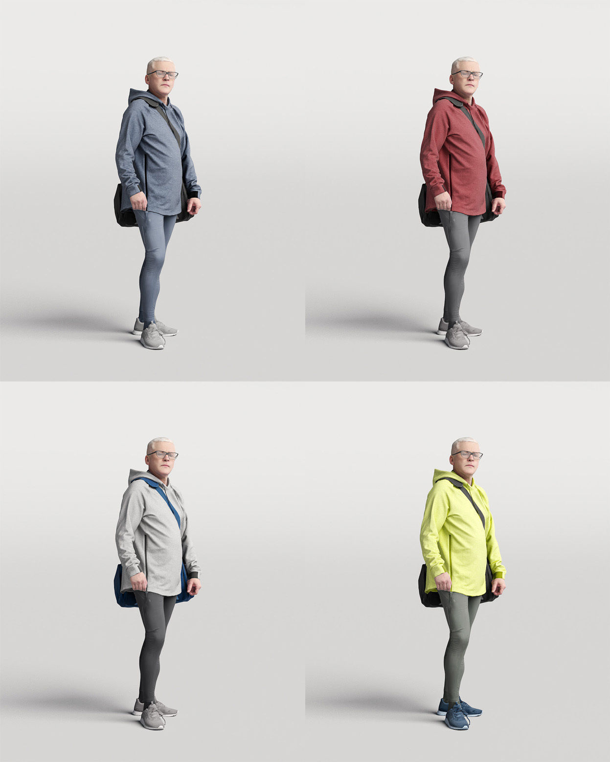 Humano 20-Collection 08 SPORT - JOGGING - SKATE - 20x 3D models  3D model_30