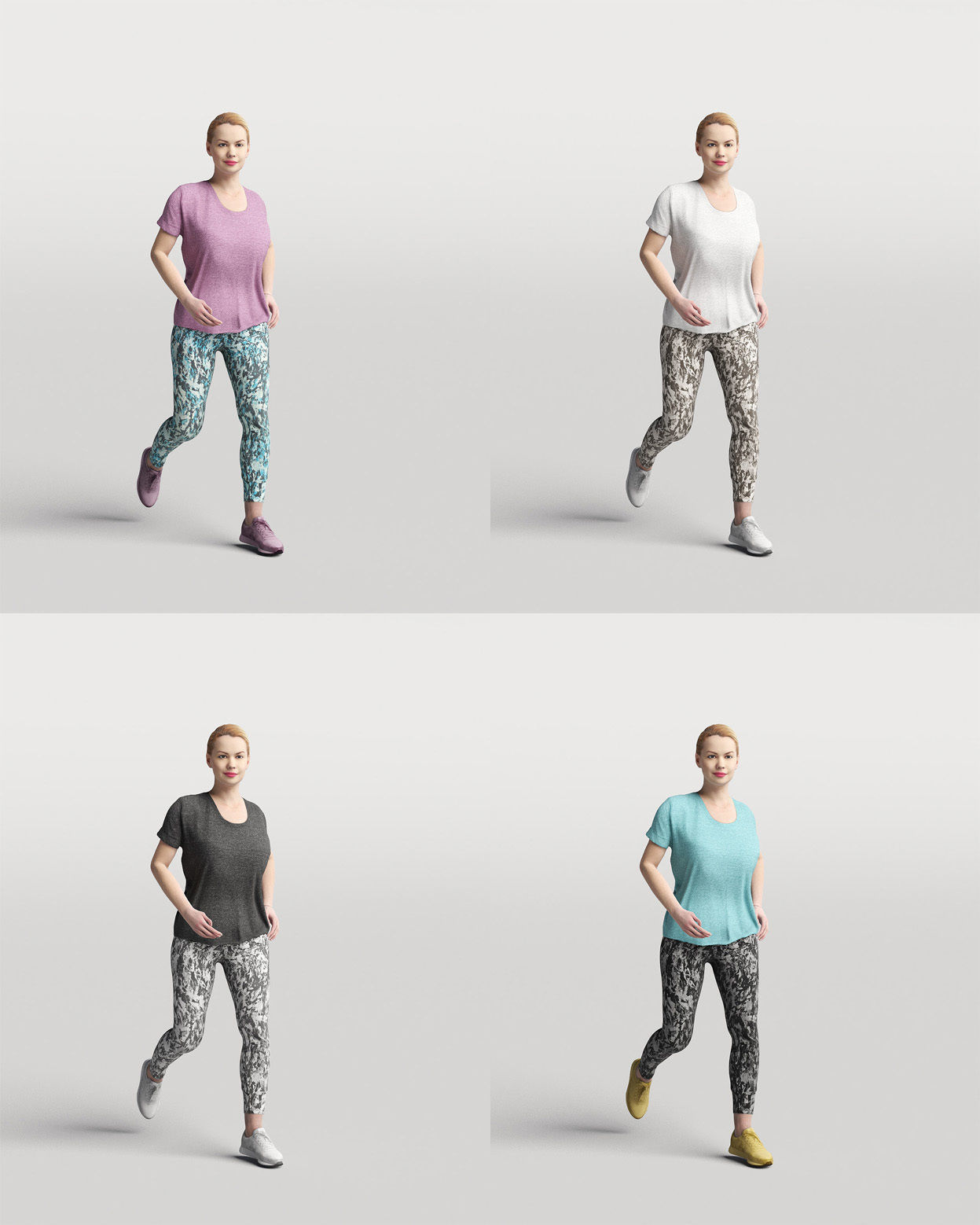 Humano 20-Collection 08 SPORT - JOGGING - SKATE - 20x 3D models  3D model_28