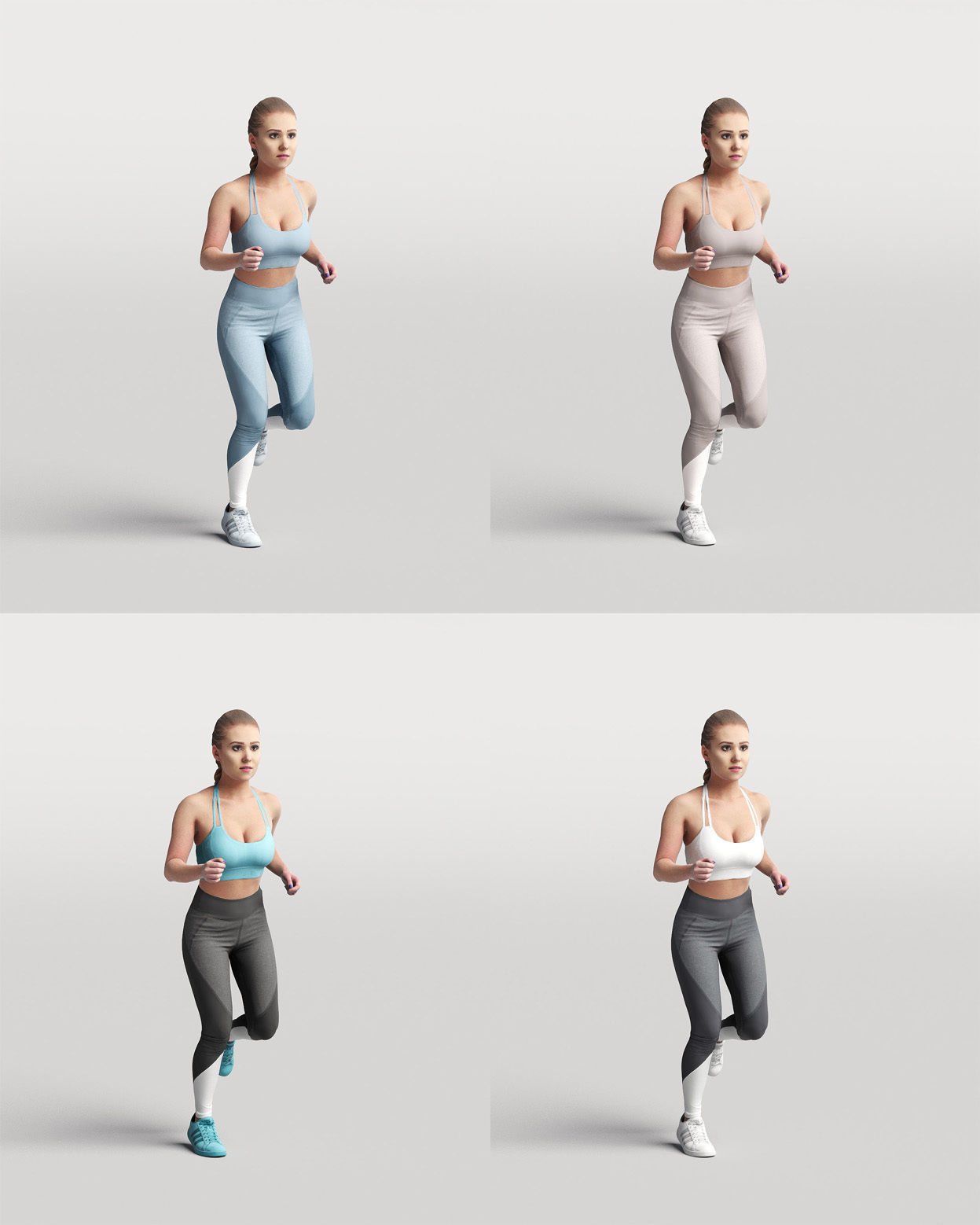 Humano 20-Collection 08 SPORT - JOGGING - SKATE - 20x 3D models  3D model_22