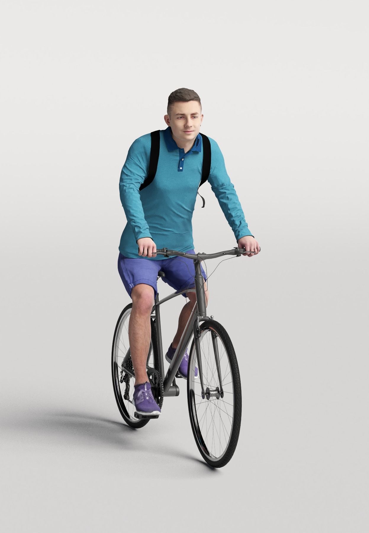 Humano 20-Collection 08 SPORT - JOGGING - SKATE - 20x 3D models  3D model_15