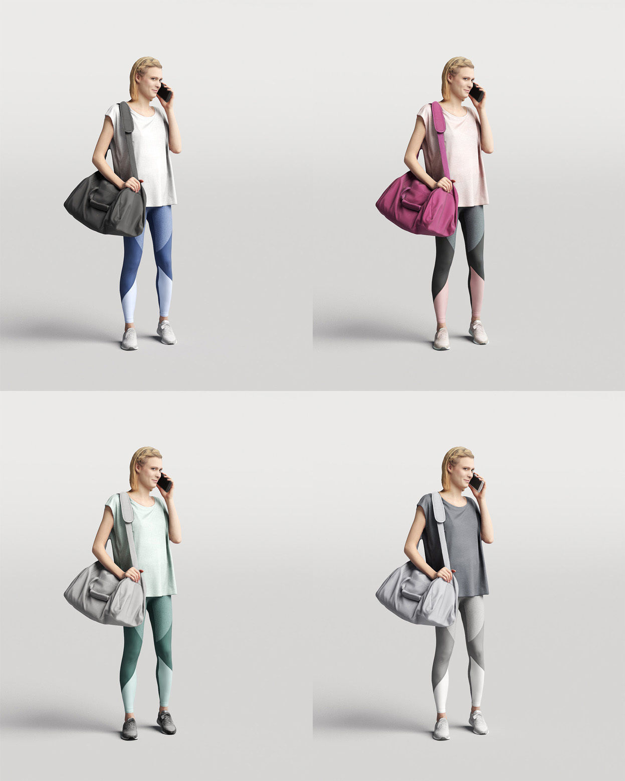 Humano 20-Collection 08 SPORT - JOGGING - SKATE - 20x 3D models  3D model_29