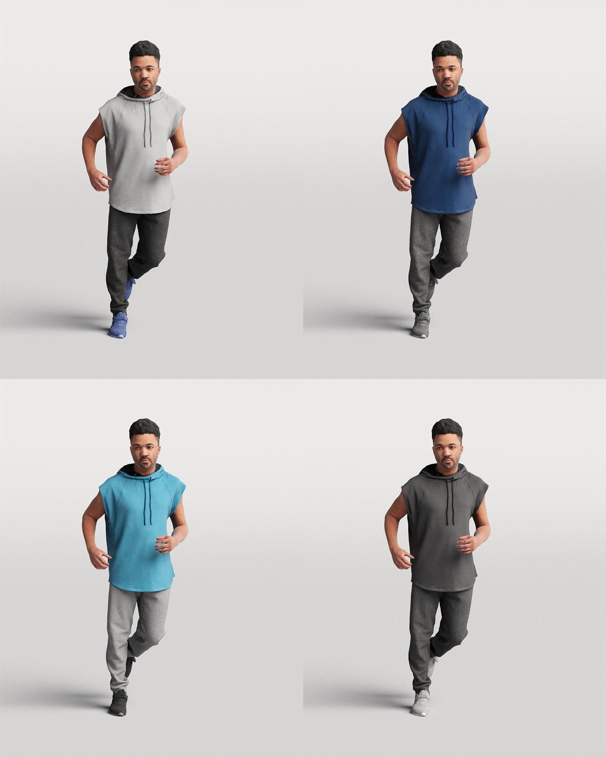 Humano 20-Collection 08 SPORT - JOGGING - SKATE - 20x 3D models  3D model_25