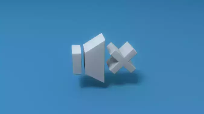 Mute Switch Low-poly 3D model