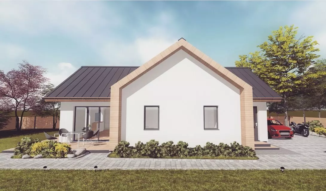 A frame cabin 3D model_0