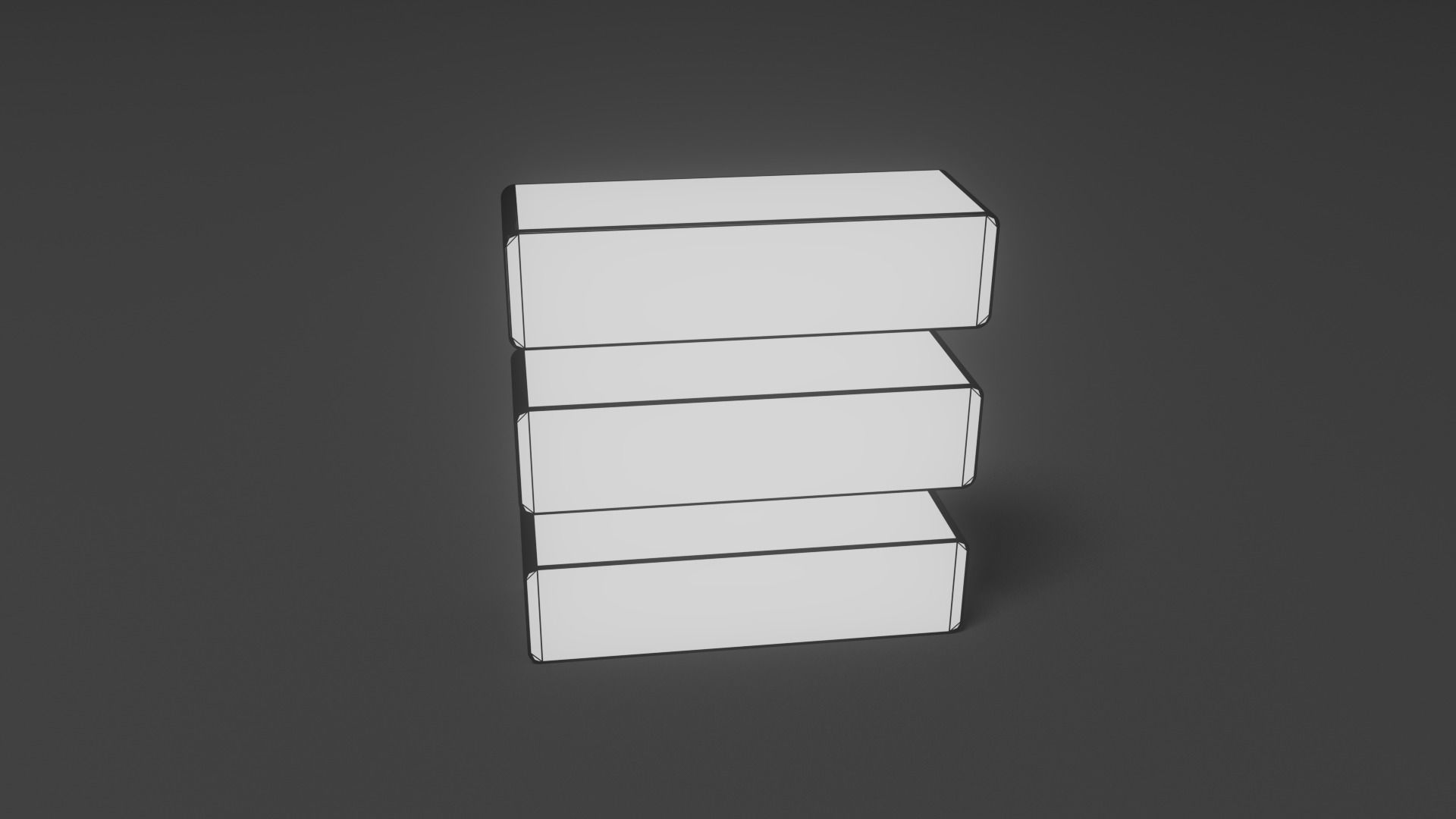 Menu Icon Low-poly 3D model_1