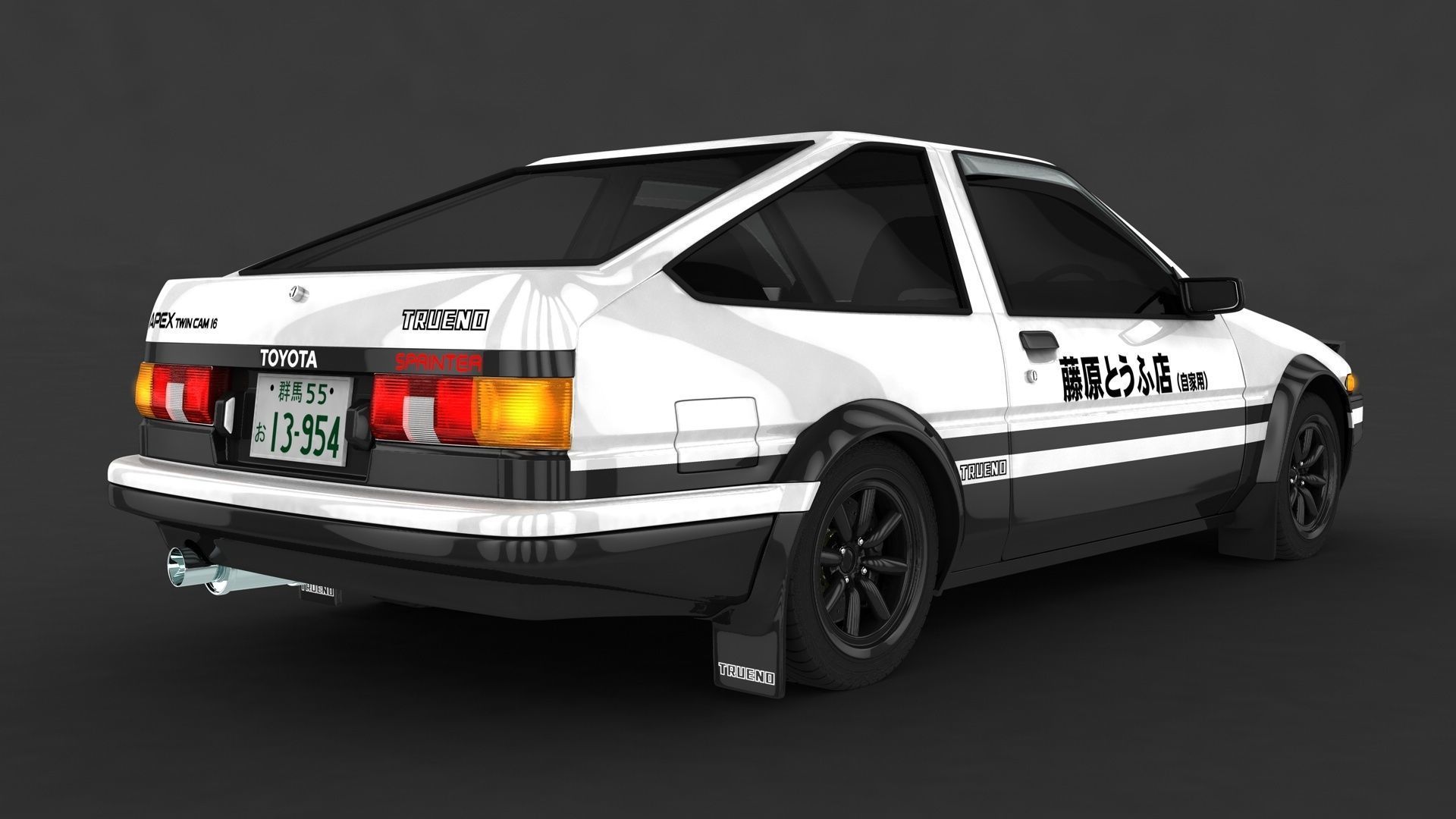 Toyota AE 86 initialD 3D final version 3D model_3