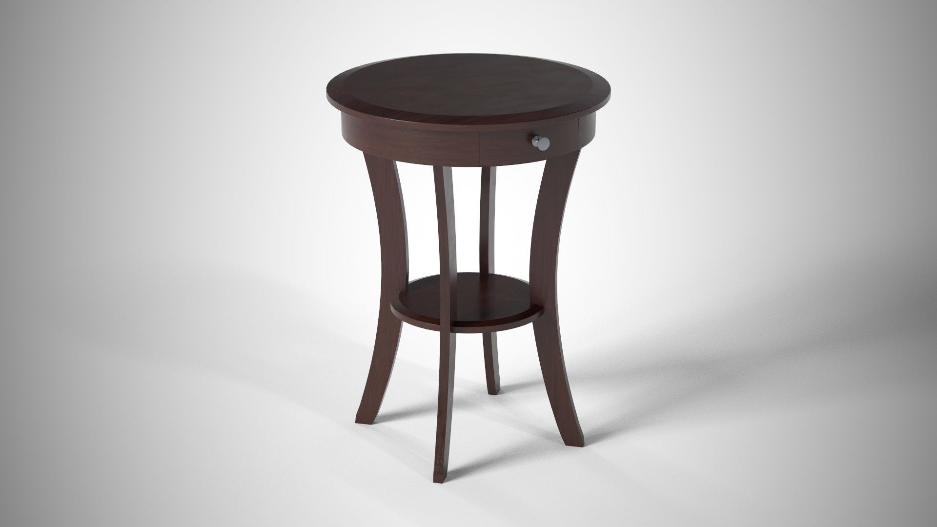 Sasha Accent Table lacquered Low-poly 3D model_5