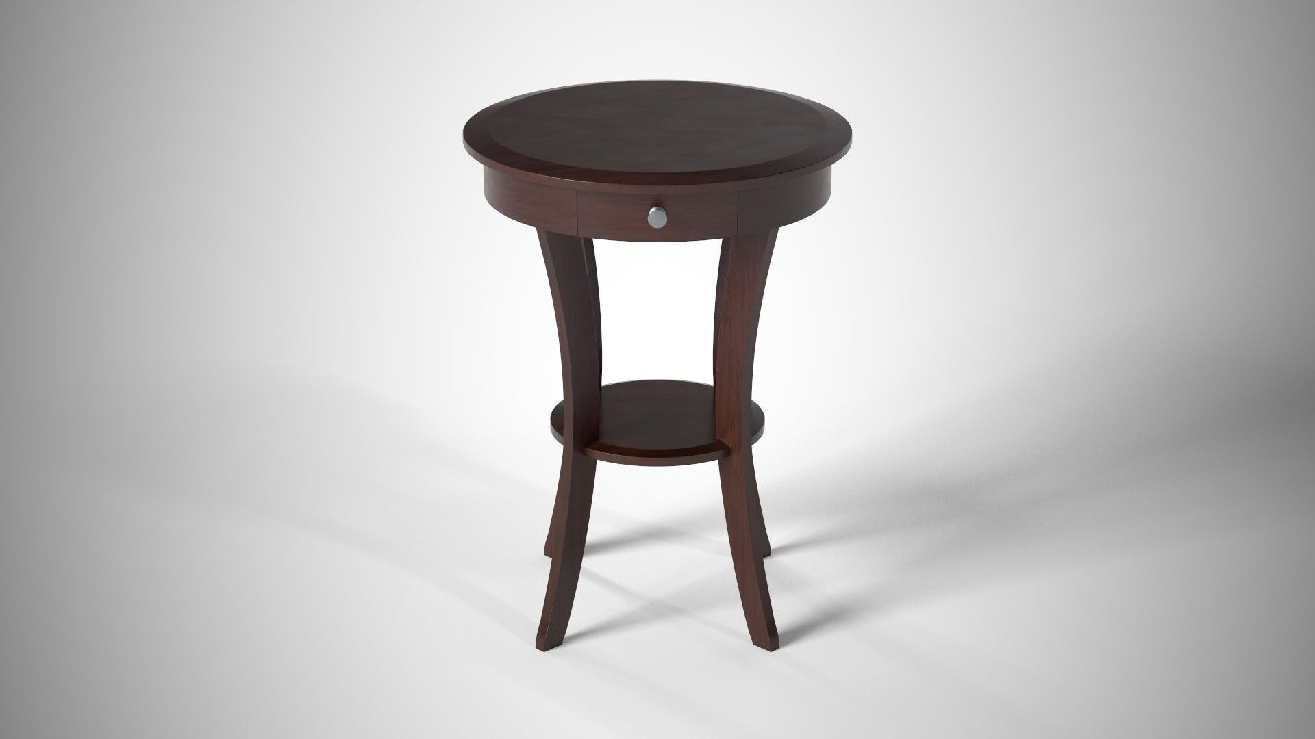Sasha Accent Table lacquered Low-poly 3D model_1