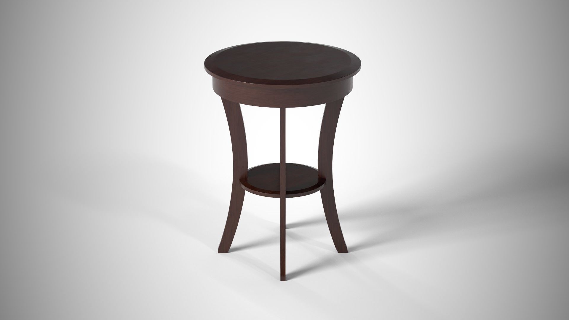 Sasha Accent Table lacquered Low-poly 3D model_3