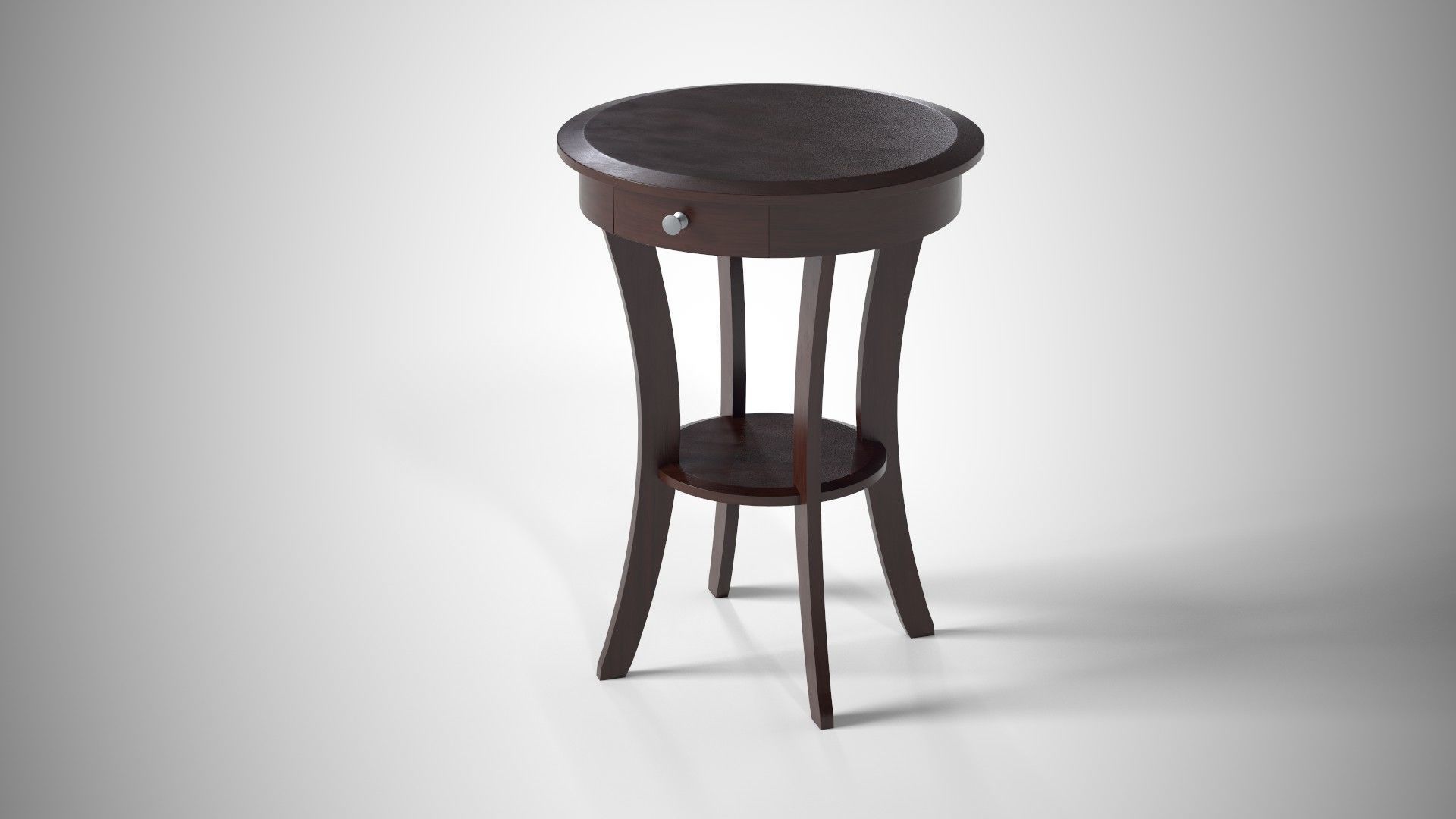 Sasha Accent Table lacquered Low-poly 3D model_2