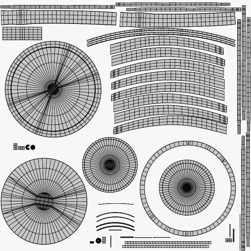 Sasha Accent Table lacquered Low-poly 3D model_7