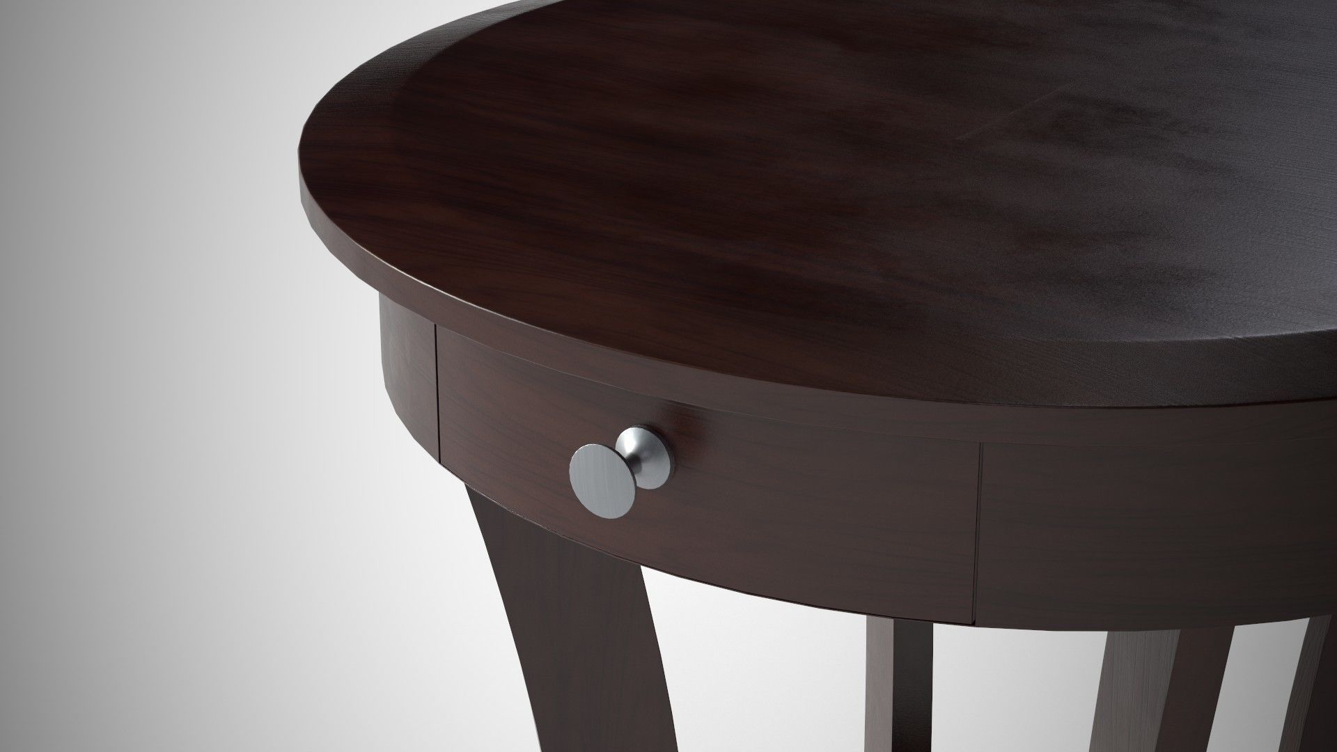 Sasha Accent Table lacquered Low-poly 3D model_6