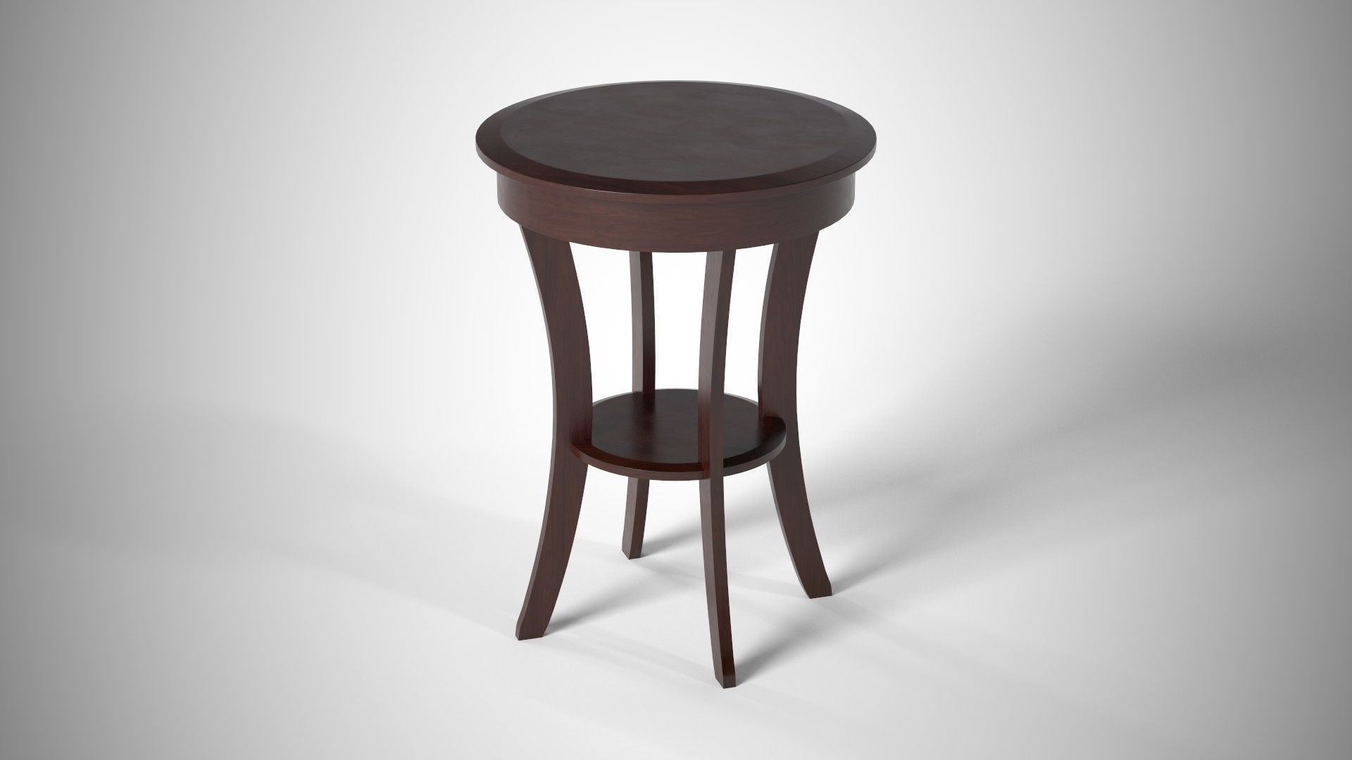 Sasha Accent Table lacquered Low-poly 3D model_4