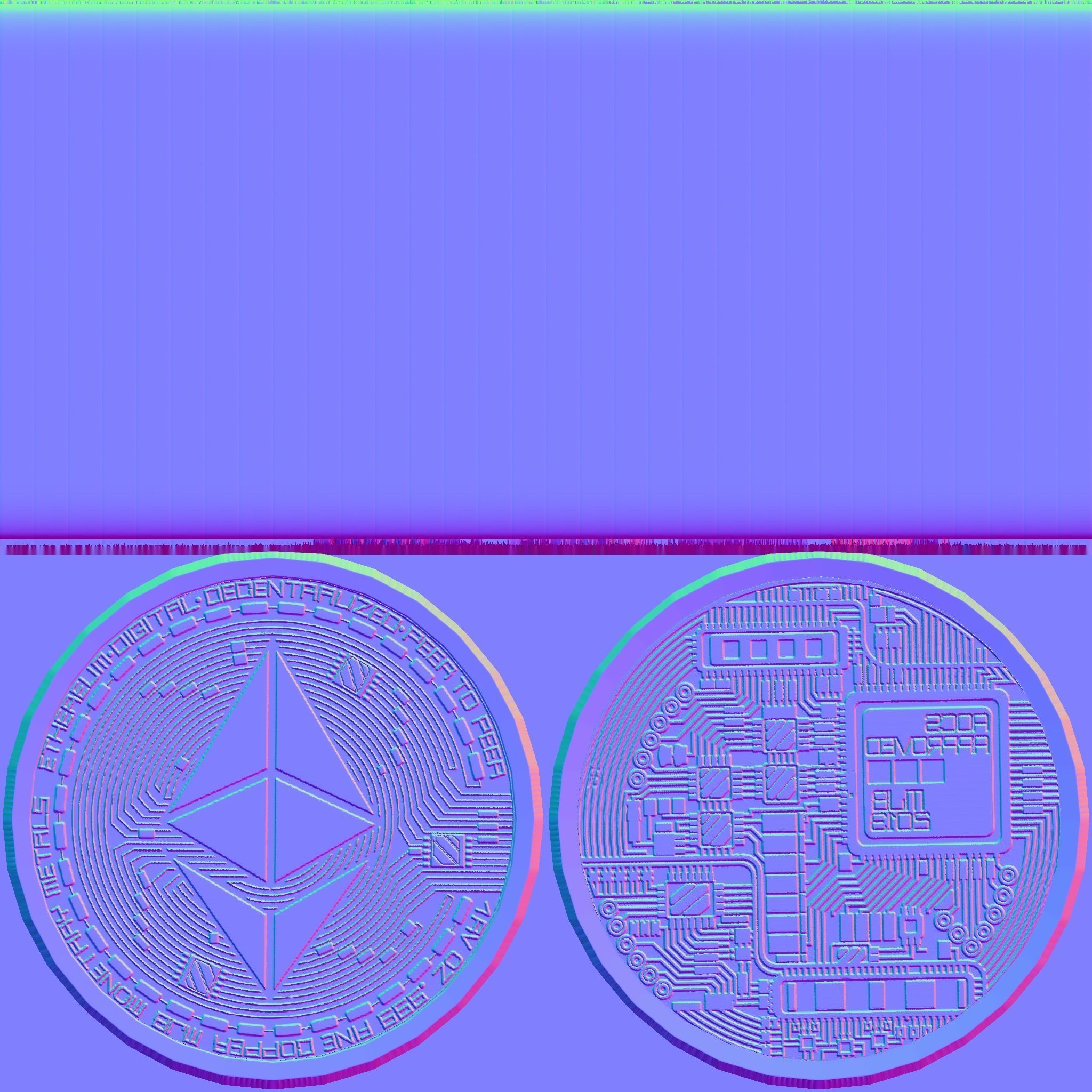 Lowpoly Ethereum coin model Low-poly 3D model_5