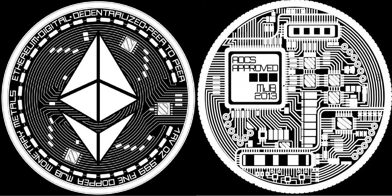 Lowpoly Ethereum coin model Low-poly 3D model_4