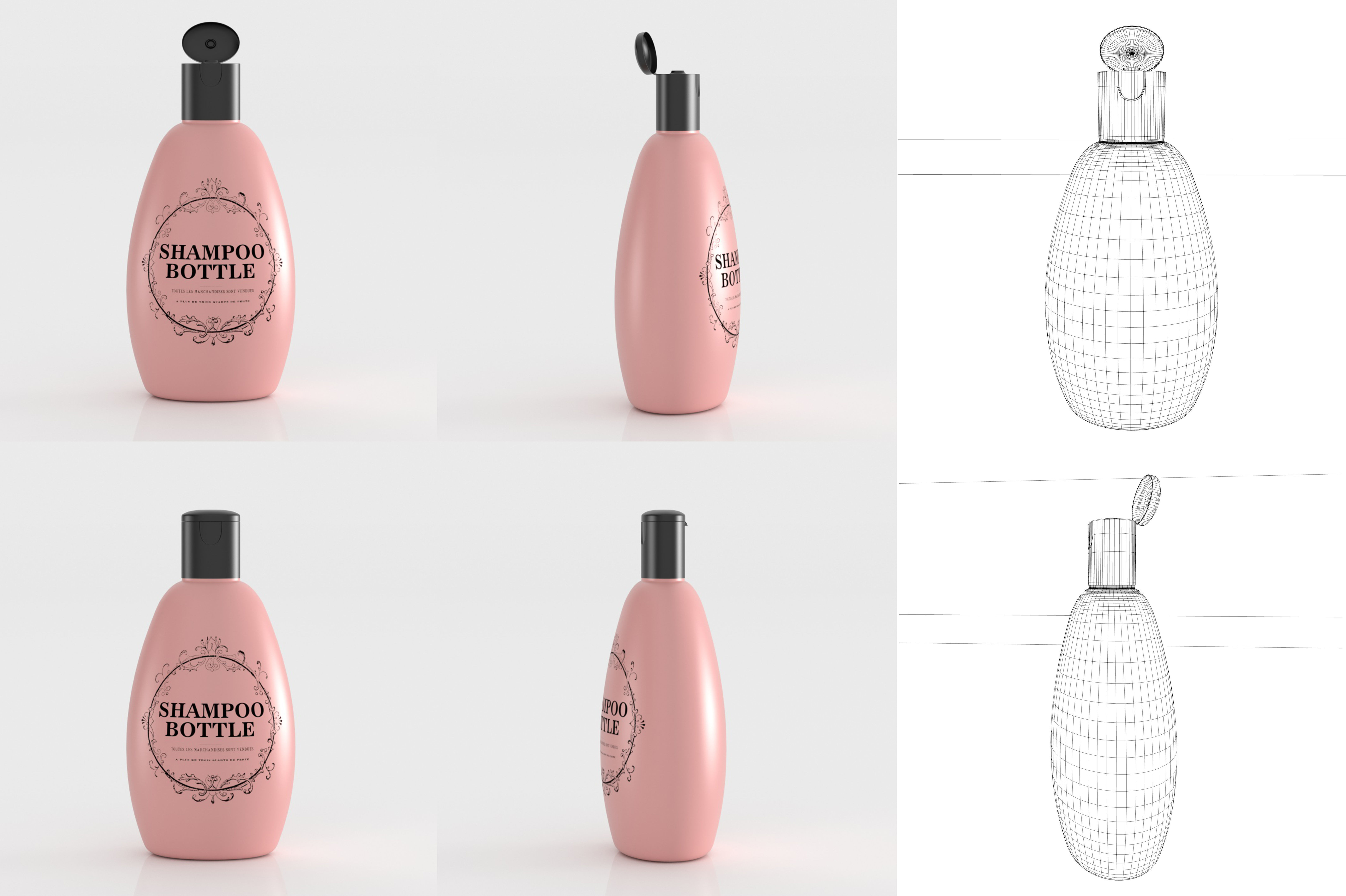 Shampoo bottle collection 3D model_5