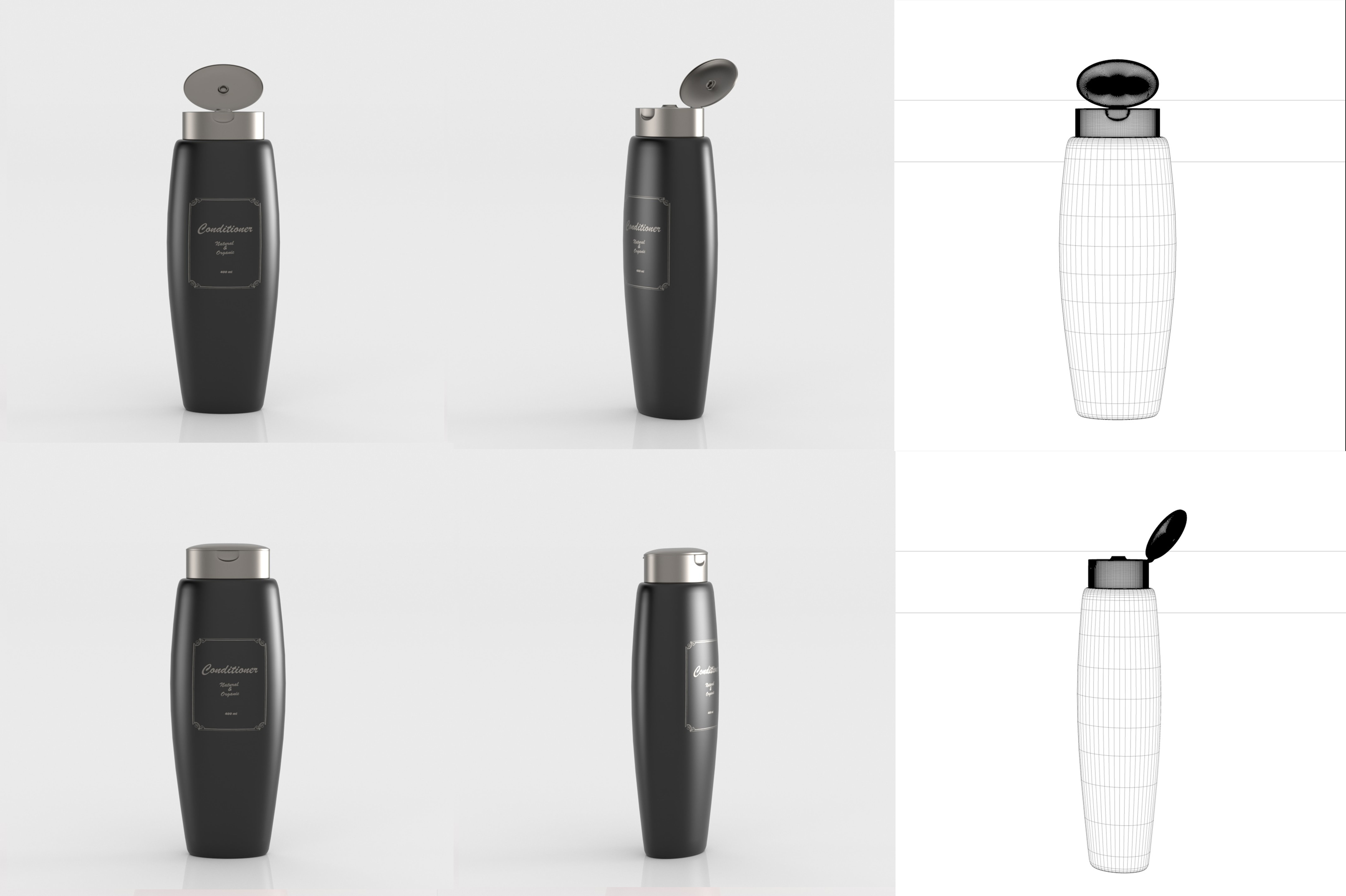 Shampoo bottle collection 3D model_1