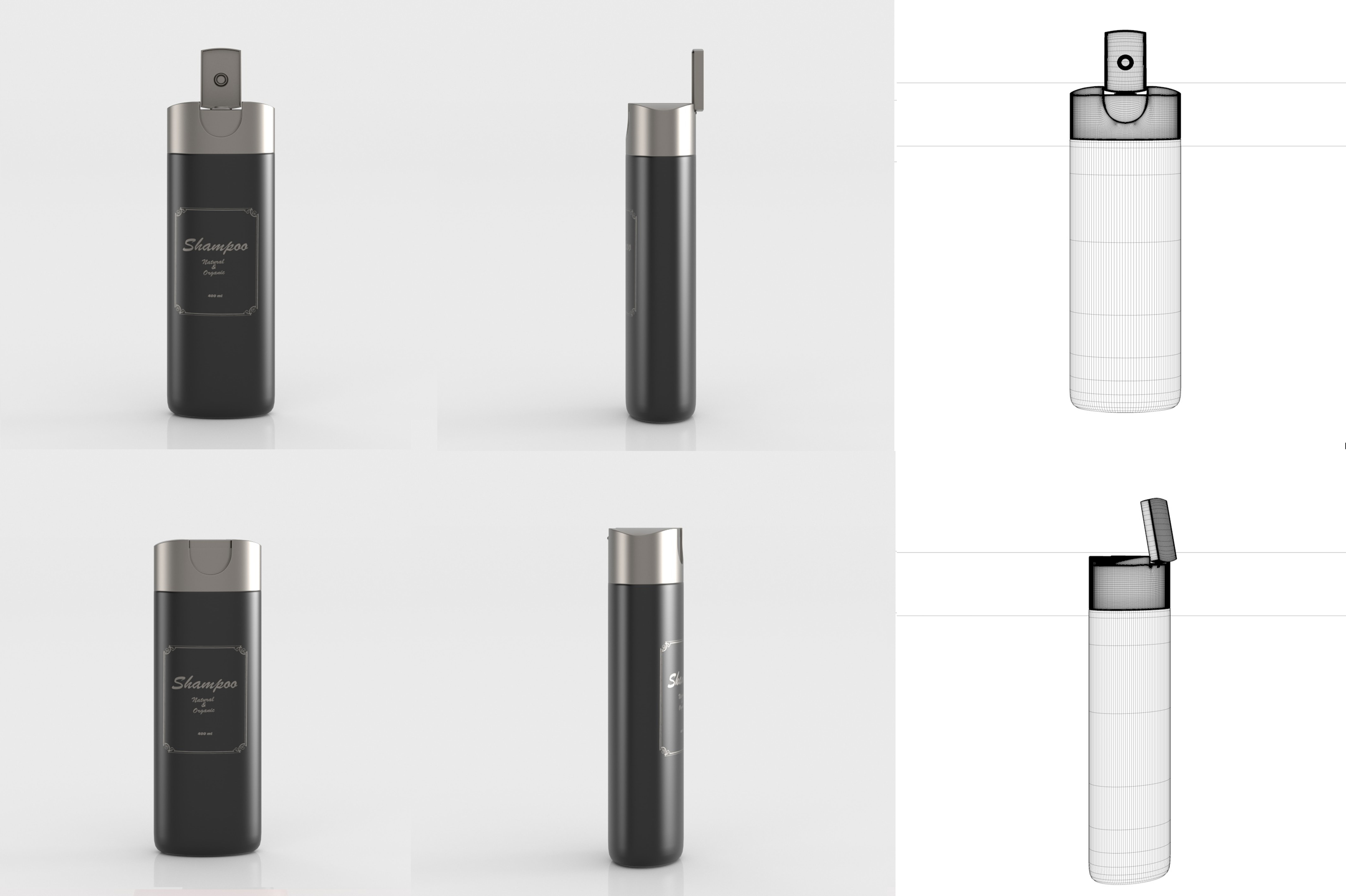 Shampoo bottle collection 3D model_2