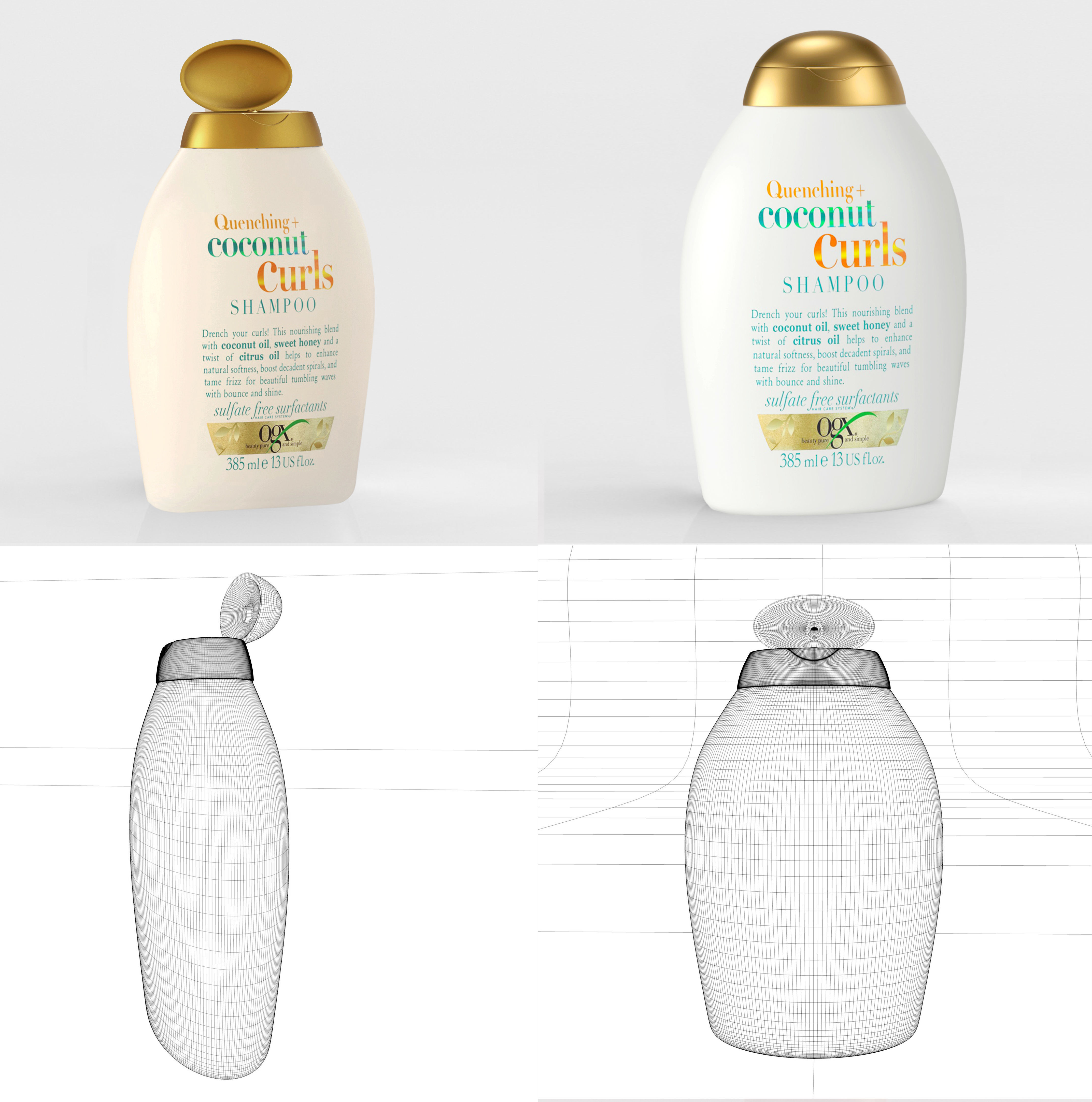 Shampoo bottle collection 3D model_4