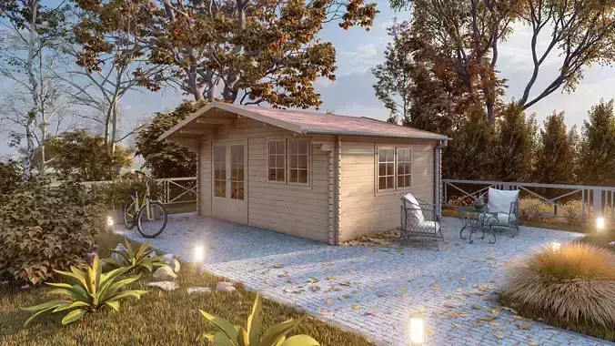Backyard Shed archicad sketchup and lumion 10 scene  3D model