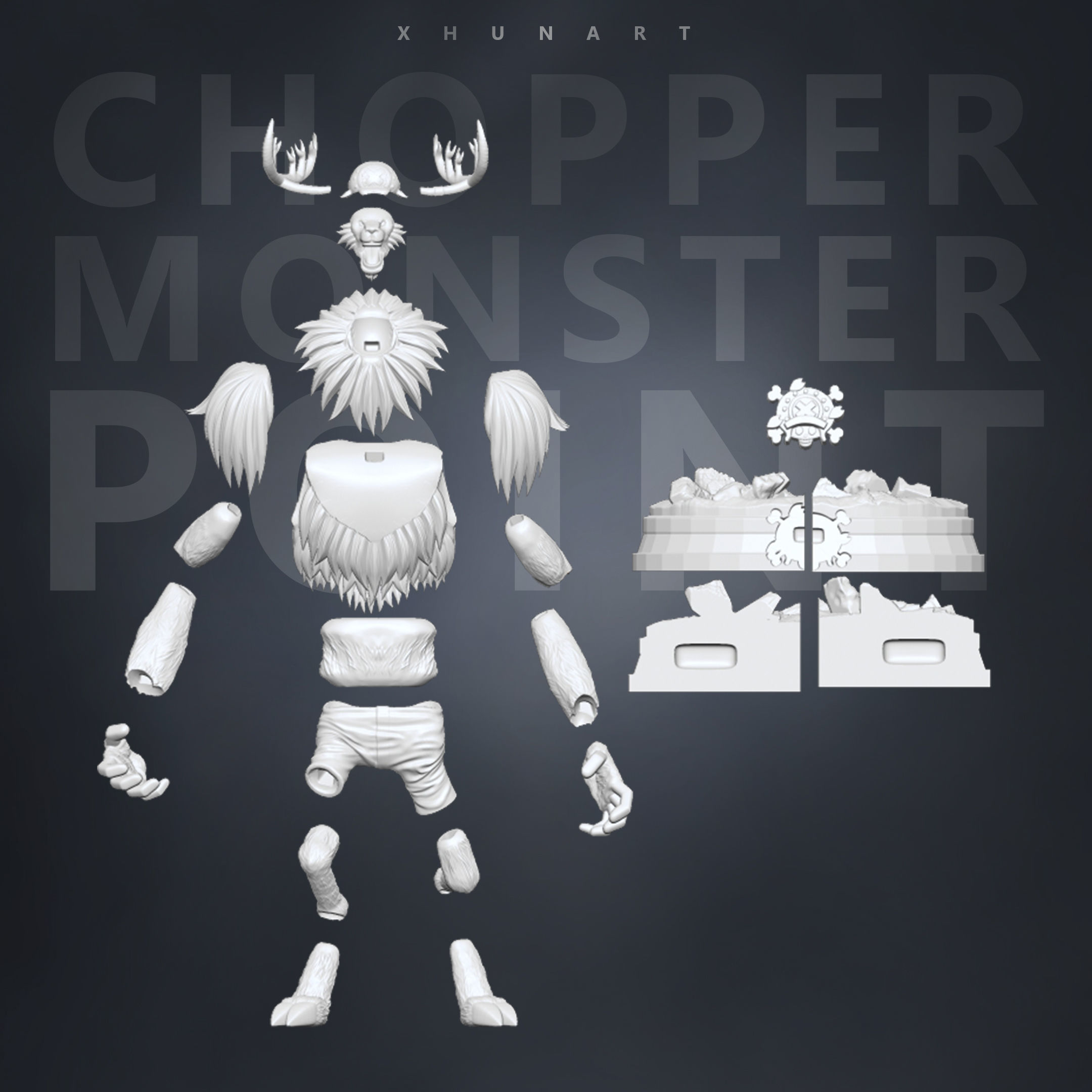 One Piece Chopper 3D print model_7