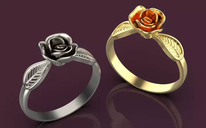 Flower ring 3D print model