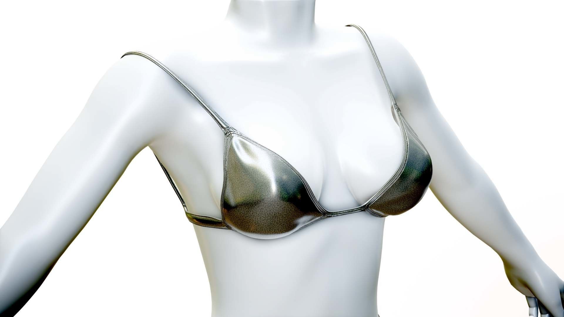 Female Bikini Low-poly 3D model_6