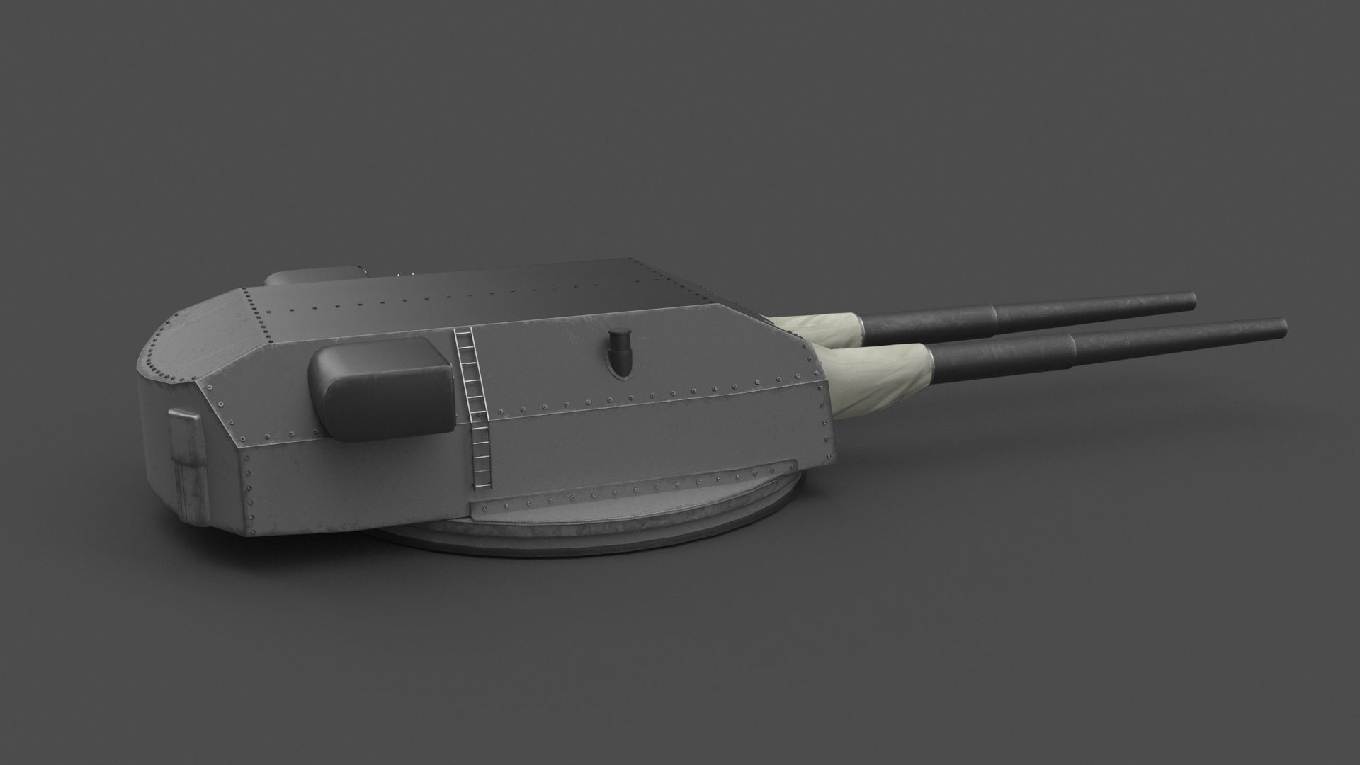 3D model 38 cm SK C34 naval gun VR / AR / lowpoly CGTrader