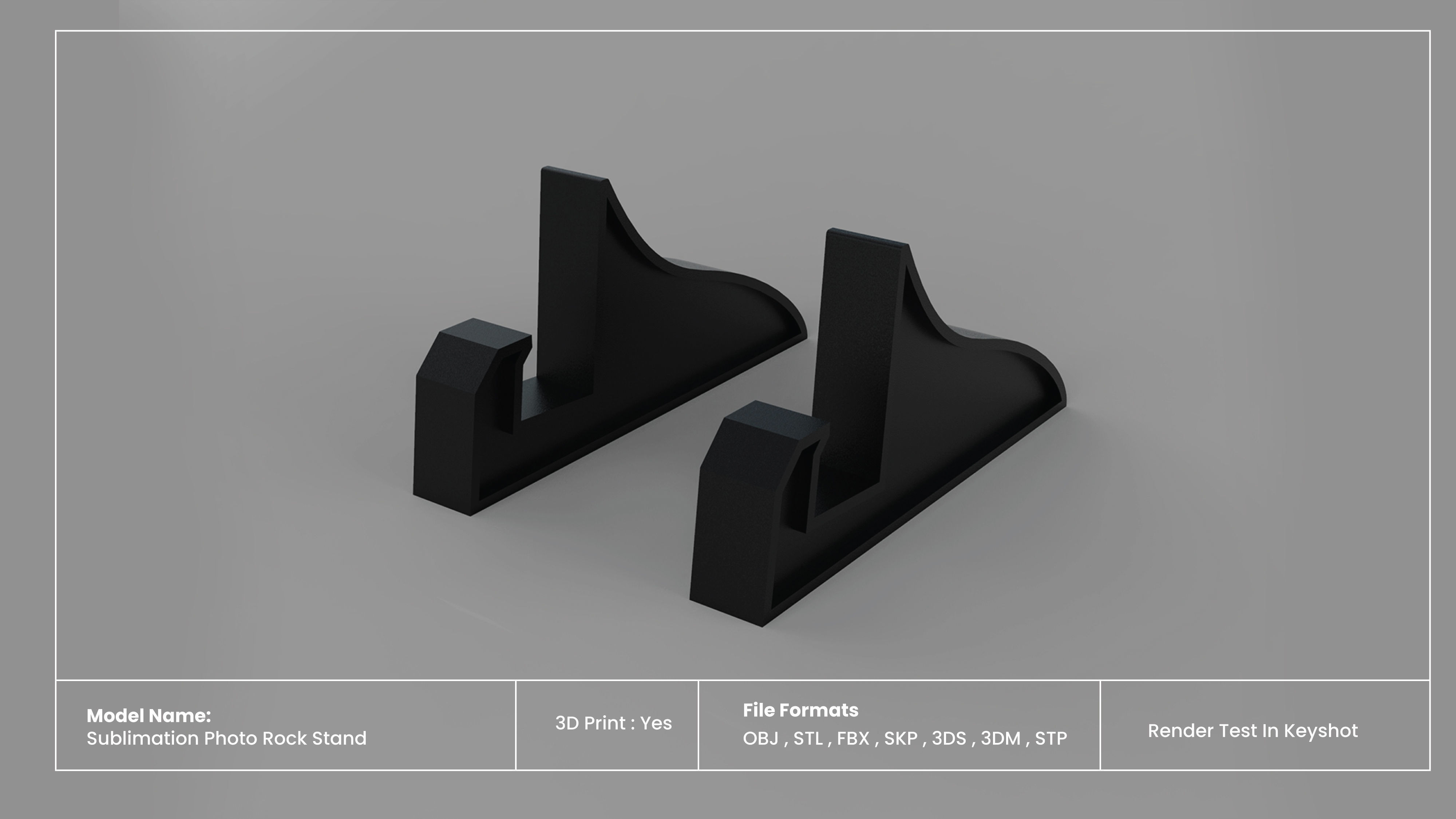 Stand - Photo Rock Tile Stand 3D print model_3