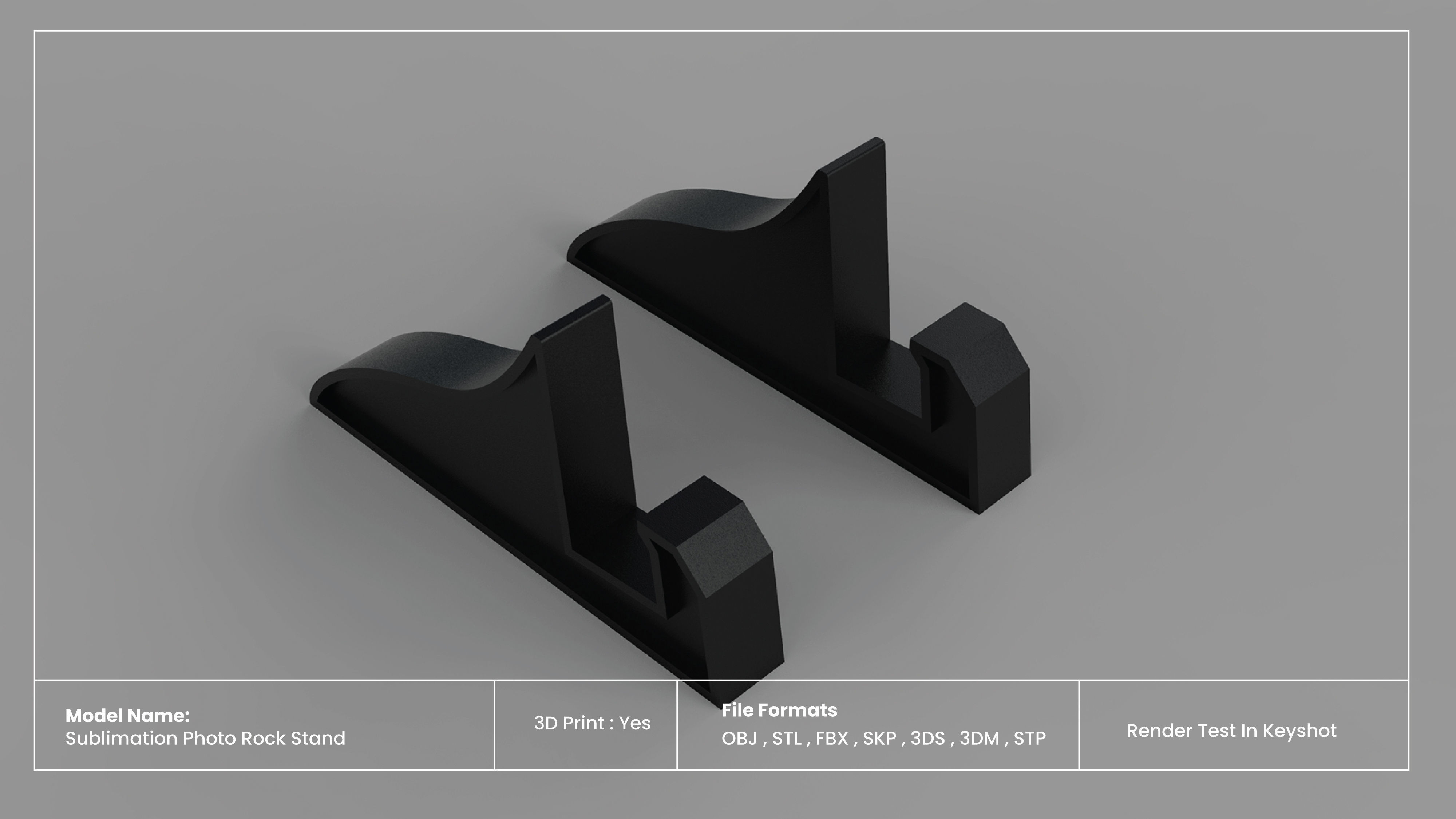 Stand - Photo Rock Tile Stand 3D print model_4