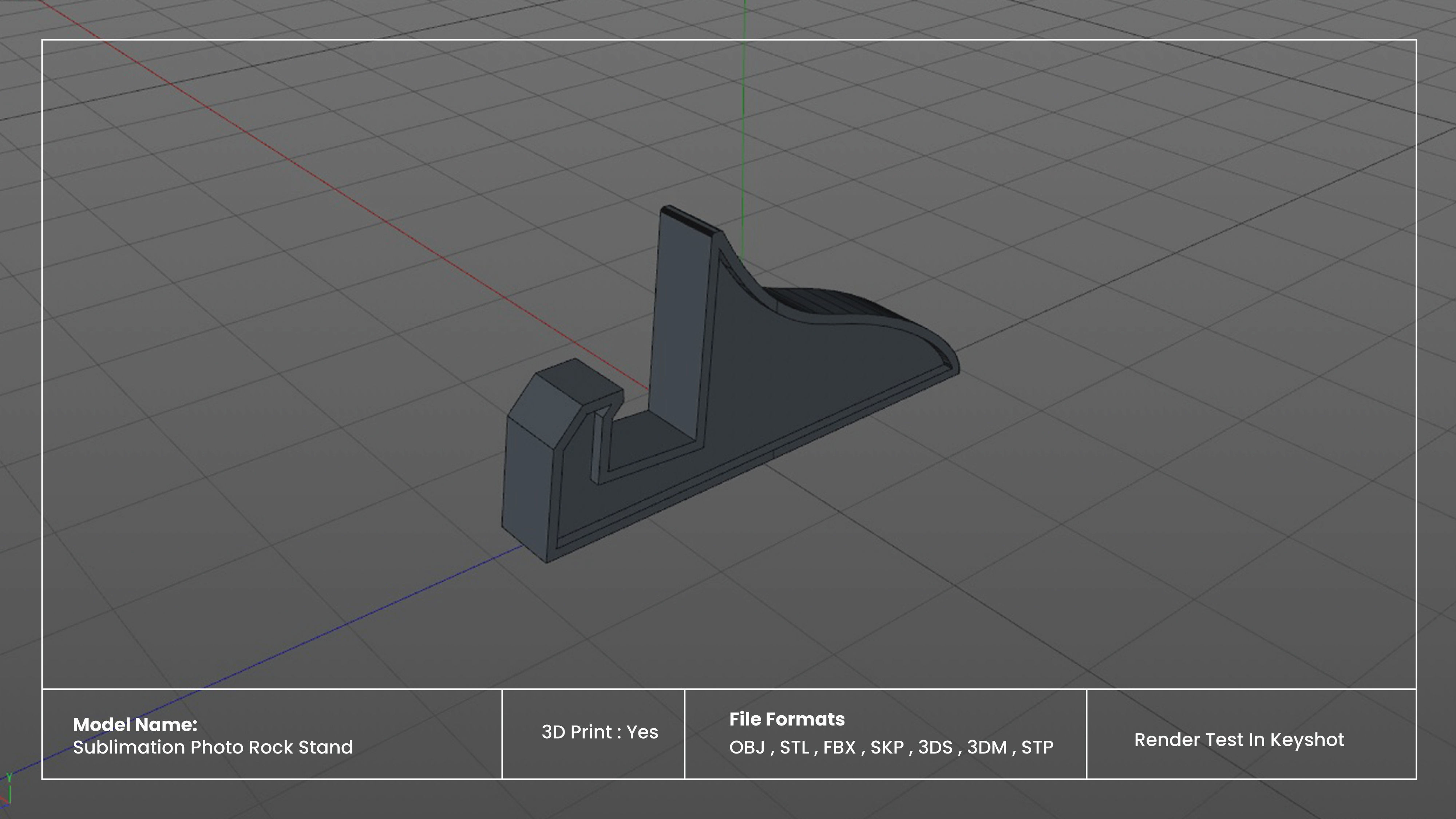 Stand - Photo Rock Tile Stand 3D print model_8