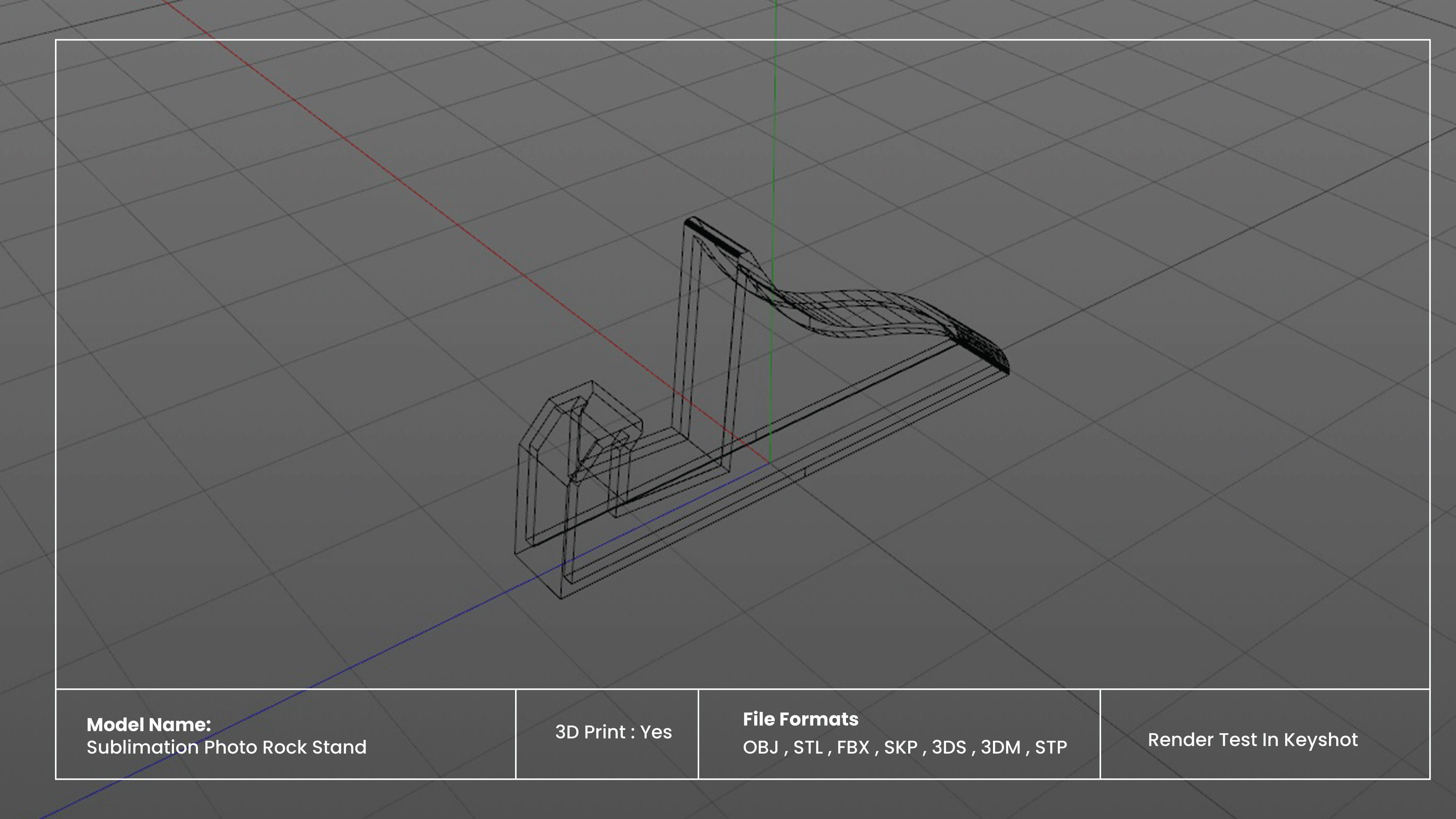 Stand - Photo Rock Tile Stand 3D print model_9