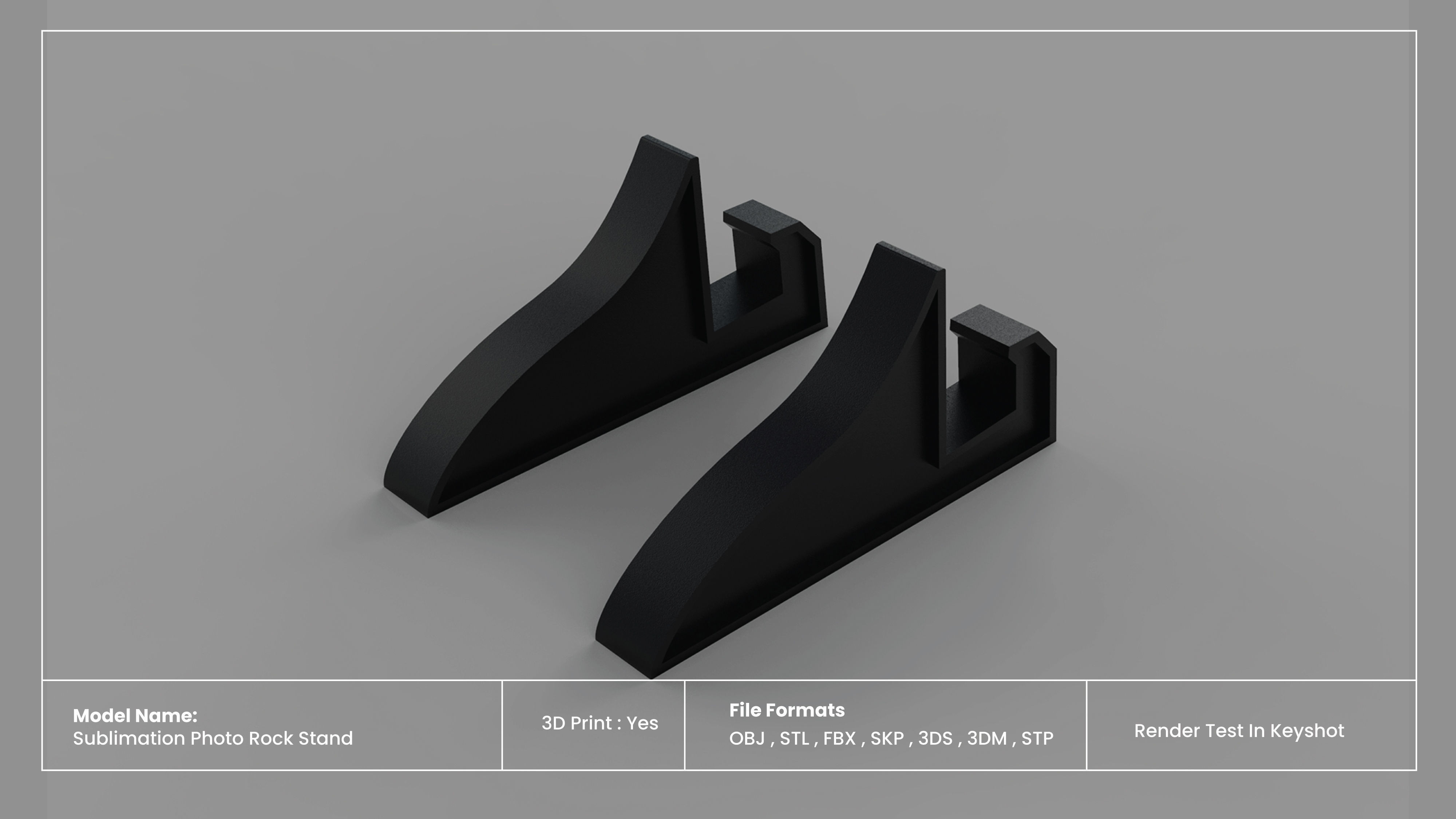 Stand - Photo Rock Tile Stand 3D print model_5