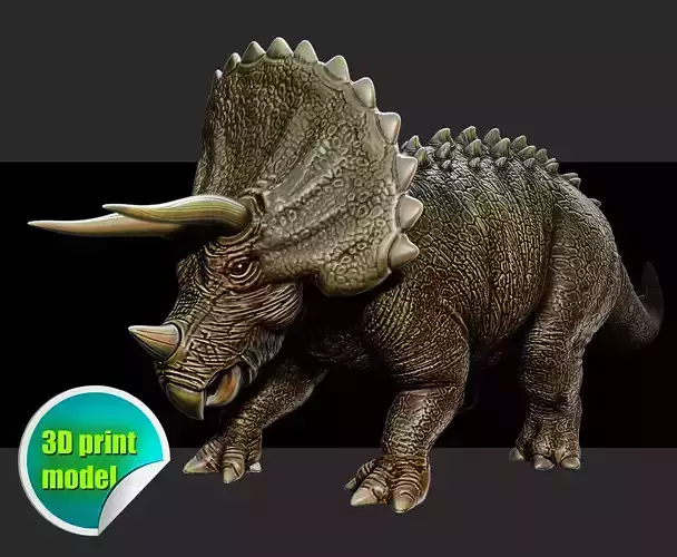 triceratops 3D printable model  3D print model
