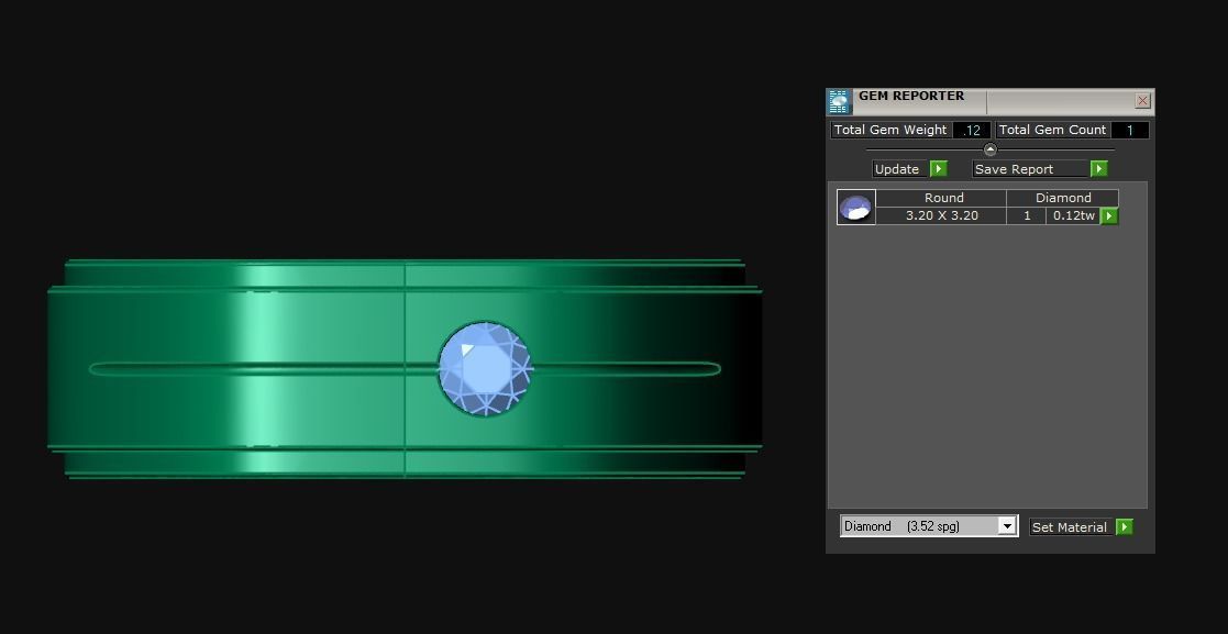 Diamond Jewelry Man Ring 3D print model 3D print model_2