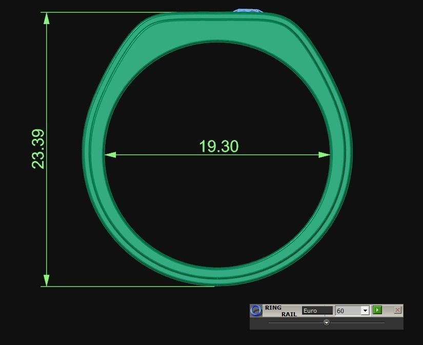 Diamond Jewelry Man Ring 3D print model 3D print model_4