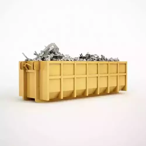 Yellow Industrial Dumpster