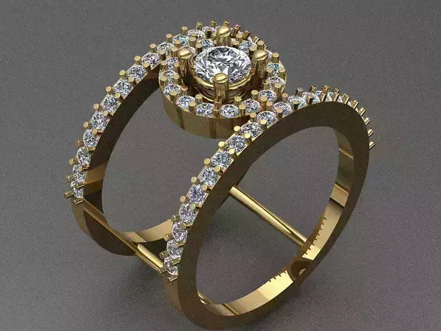 Luxury Diamond Double Ring