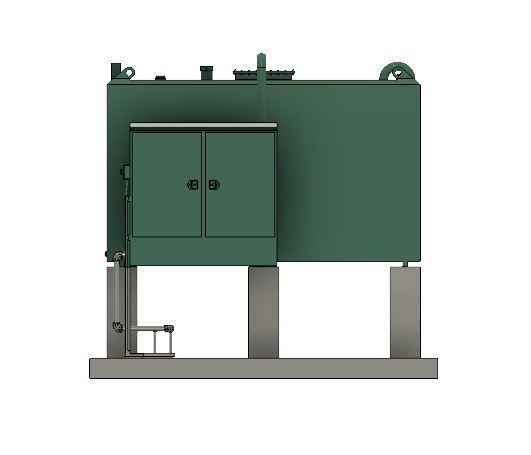 Model Railway 4500L Oil Tank and Base 3D print model_6