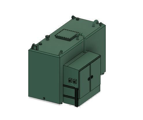 Model Railway 4500L Oil Tank and Base 3D print model_2