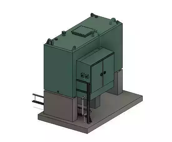 Model Railway 4500L Oil Tank and Base 3D print model